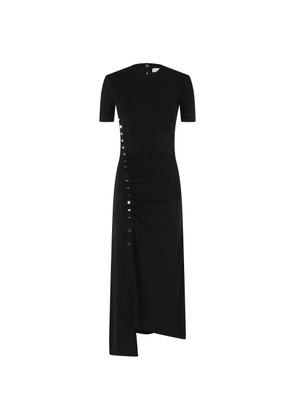 Rabanne draped asymmetric maxi dress - Black