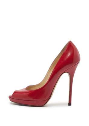 Jimmy Choo Pre-Owned Quiet peep-toe pumps - Red