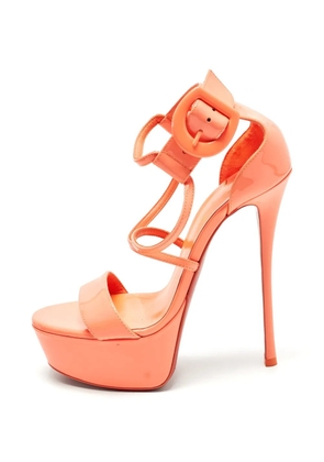 Christian Louboutin Pre-Owned Choca heeled sandals - Orange