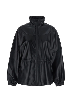 Givenchy elasticated-waist leather relaxed fit jacket - Black