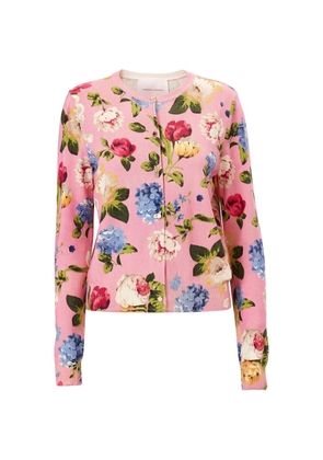 Carolina Herrera floral-print cardigan - Pink