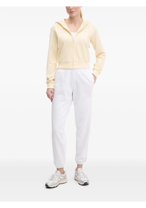 GUESS USA Yarrow side-stripe embroidered-logo track pants - White