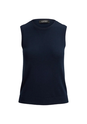 Lauren Ralph Lauren sleeveless ribbed-trim top - Blue