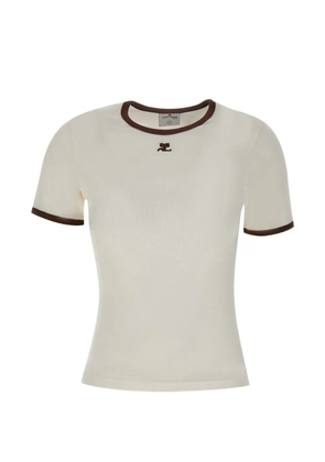 Courrèges Signature short-sleeve T-shirt - White