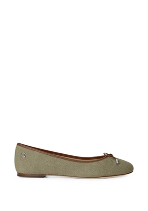 Lauren Ralph Lauren Jayna bow-detail ballet flats - Green