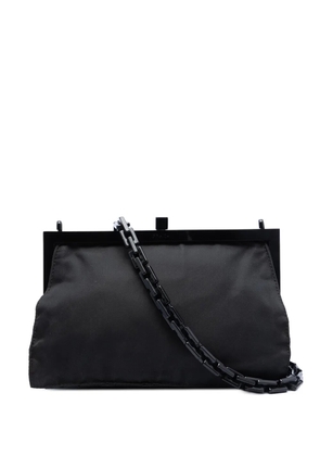 Prada Pre-Owned 2000-2013 Tessuto Kisslock Frame Chain crossbody bag - Black