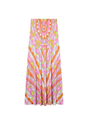 PUCCI Manuba-print long skirt - Pink
