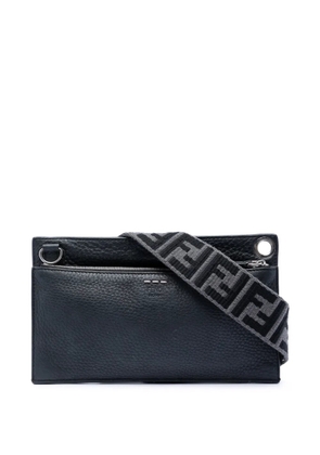Fendi Pre-Owned 2018-2026 Calfskin FF 1974 Flat Pouch crossbody bag - Black