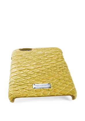 Dolce & Gabbana Pre-Owned croc-embossed leather iPhone 6/6S case - Yellow