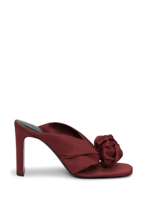 ROTATE BIRGER CHRISTENSEN tongue square toe satin sandals - Red