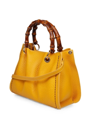VISONA` Posillipo bamboo-handle tote bag - Yellow