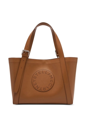 Stella McCartney perforated-logo tote bag - Brown
