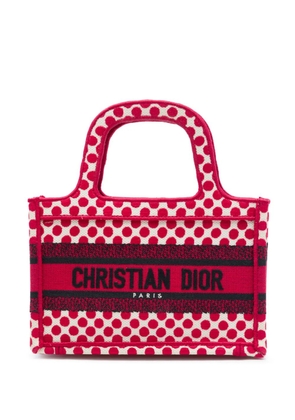 Christian Dior Pre-Owned 2020 DiorAmour Mini Embroidered Canvas Dots Book tote bag