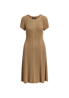 Lauren Ralph Lauren cable-knit ribbed midi dress - Neutrals