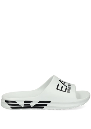 Ea7 Emporio Armani Crusher Distance logo-print slides - White