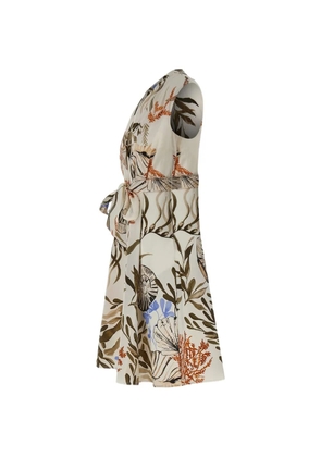 Marella printed wrap-skirt dress - Neutrals