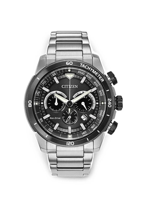 CITIZEN Eco-Drive 47mm chronograph watch - Black