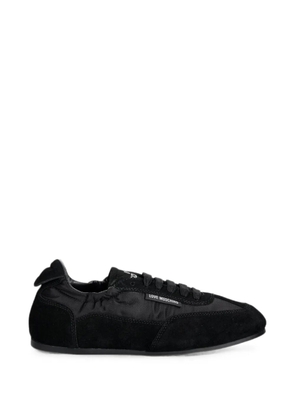 Love Moschino suede-panelled logo-tag sneakers - Black