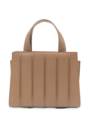 Max Mara Whitney ribbed-leather tote bag - Neutrals