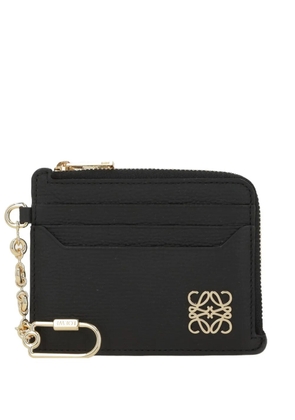 LOEWE zipped leather card holder - Black