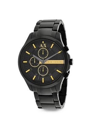 Armani Exchange logo-detail 46mm watch - Black
