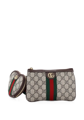 Gucci Pre-Owned Ophidia Heart Utility Double GG Coated Canvas belt bag - Brown