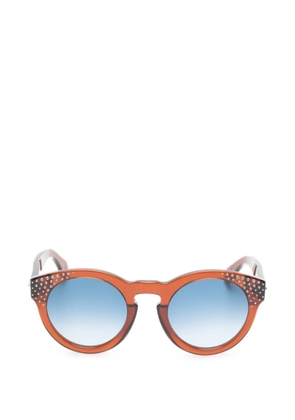 Golden Goose Cameron crystal-embellished round-frame sunglasses - Brown