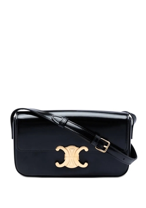 Celine Pre-Owned 2022 Shiny Calfskin Triomphe Claude shoulder bag - Black