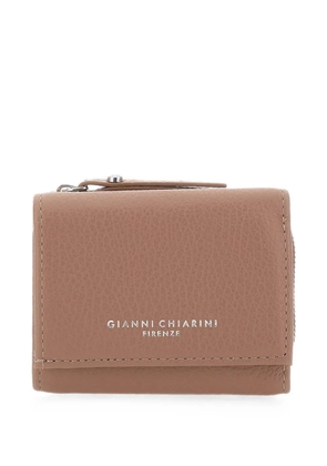 GIANNI CHIARINI Grain pebbled-leather wallet - Neutrals