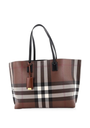 Burberry Pre-Owned Open Check E-Canvas Large tote bag - Brown