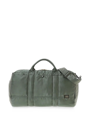 Porter-Yoshida & Co. large Tanker Drum logo-patch duffel bag - Green