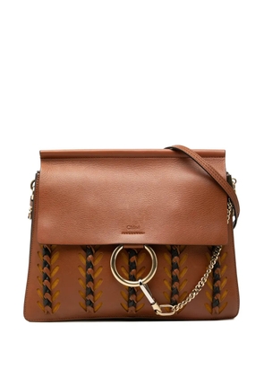 Chloé Pre-Owned 2017 Medium Braided Leather Faye crossbody bag - Brown