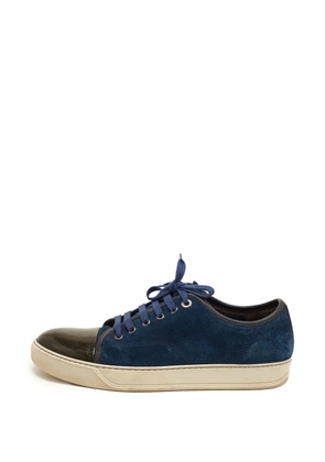 Lanvin Pre-Owned lace-up suede sneakers - Blue