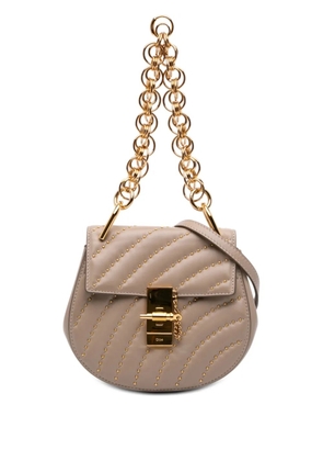Chloé Pre-Owned 2018 Mini Studded Leather Drew Bijou satchel - Brown