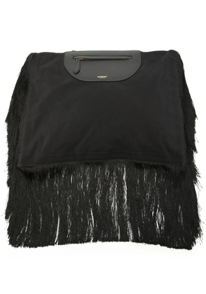 Burberry Pre-Owned 2000-2017 Canvas Olympia Fringe clutch bag - Black