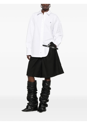 The Attico logo-embroidered oversized shirt - White