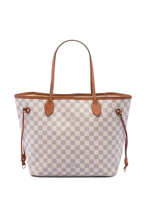 Louis Vuitton Pre-Owned 2018 Damier Azur Neverfull MM tote bag - White