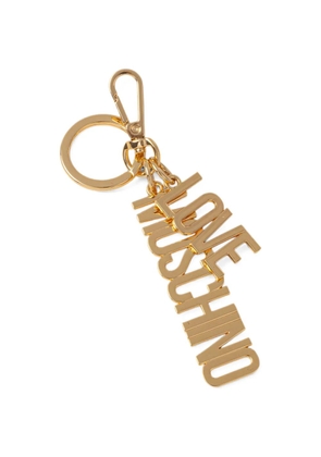 Love Moschino logo-lettering keyring - Gold