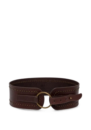 Pedro Del Hierro studded perforated belt - Brown