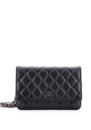CHANEL Pre-Owned Wallet on Chain Quilted Caviar crossbody bag - Black