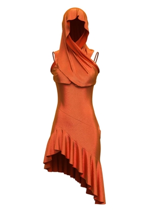 Maccapani The Hood draped minidress - Orange