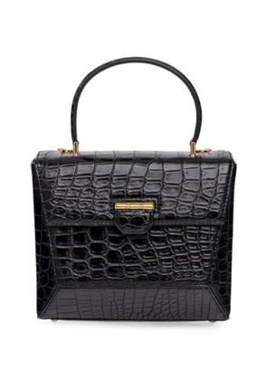KWANPEN crocodile-effect top-handle tote bag - Black