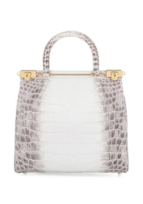 KWANPEN crocodile-effect top-handle tote bag - White