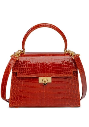 KWANPEN crocodile-effect top-handle tote bag - Red