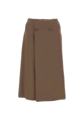 MM6 Maison Margiela wrap-design midi skirt - Brown
