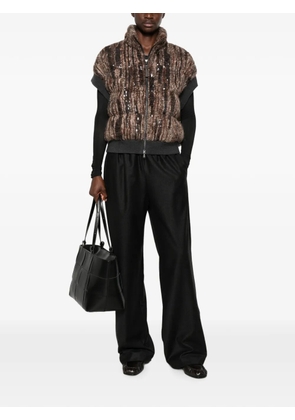 Brunello Cucinelli sequin-embellished sleeveless gilet - Brown