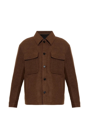 AllSaints buttoned pocketed shirt jacket - Brown