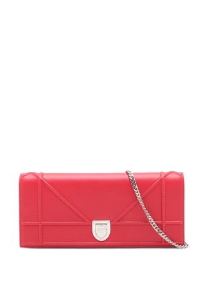 Christian Dior Pre-Owned 2000-2026 Grained Calfskin Diorama Croisiere Wallet on Chain crossbody bag - Red