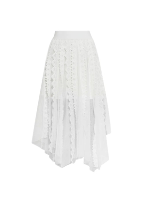 AllSaints Vashtie lace-trim maxi skirt - White