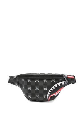 Sprayground Shark Mouth checkered belt bag - Black